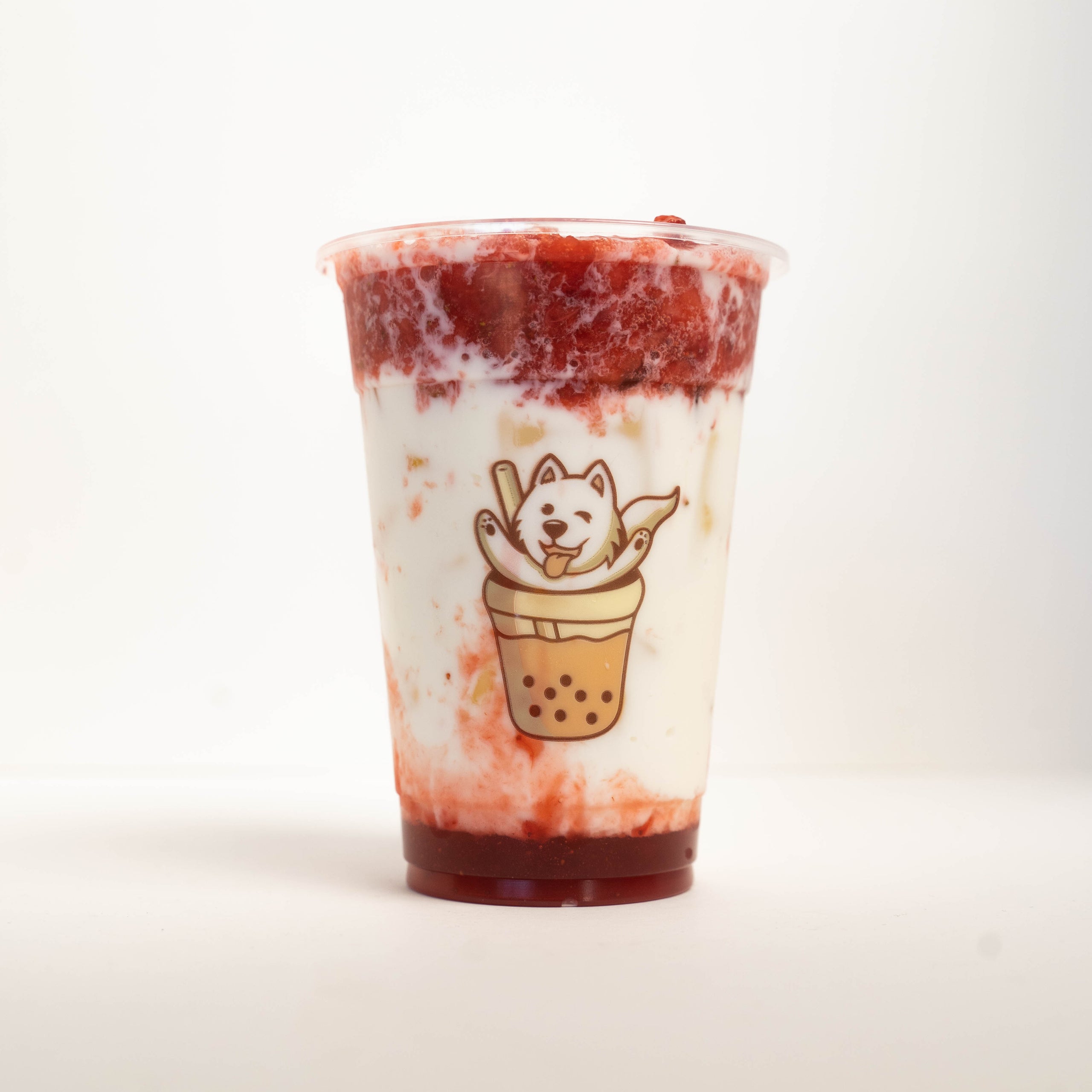 Strawberry Milk Tea with Bunny Boba Shaker Charm by Arrupako